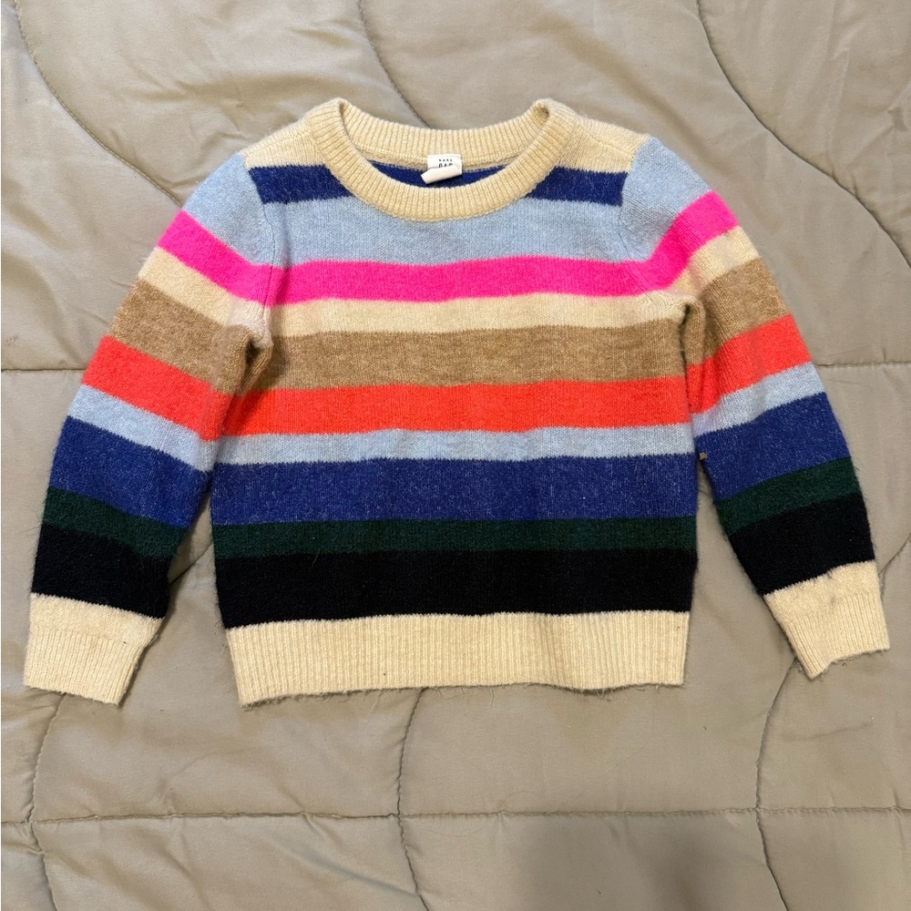 Baby GAP Crew Neck Happy Stripes Sweater